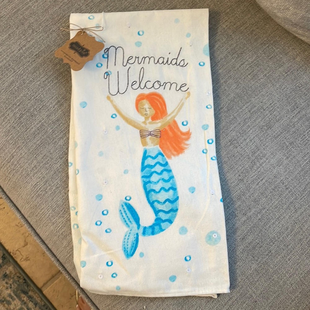 Mudpie mermaid Tea towel